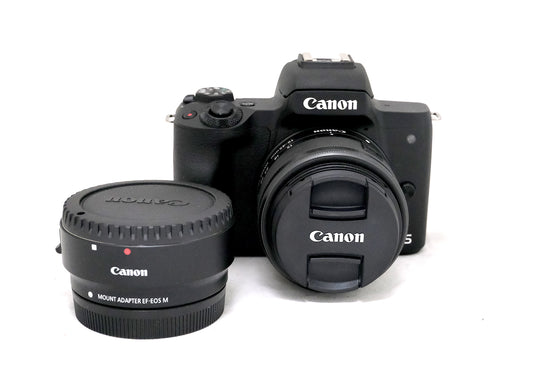 Canon Eos M50 Mk II + Canon 15-45mm F/3,5-5,6 IS STM + Eos EF-M Adapter